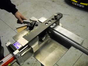 Lotus A-Pillar being bent on our ProTools hydraulic tubing bender